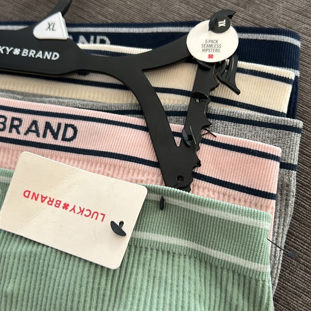 LUCKY BRAND 5 Pack Seamless Hipster Panties XL NWT - Picture 2 of 5